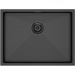 Мойка для кухни Paulmark Next PM215844-GM 58x44 вороненая сталь