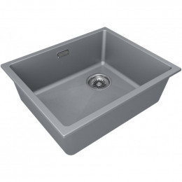 Мойка для кухни Paulmark Lumi UNI-SKEW LU55SK-GRM 55.5x44 серый металлик