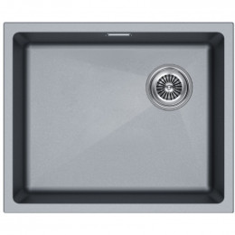 Мойка для кухни Paulmark Lumi UNI-SKEW LU55SK-GRM 55.5x44 серый металлик