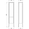 ASB-Woodline Шкаф пенал Лорена 40 белый/бежевый