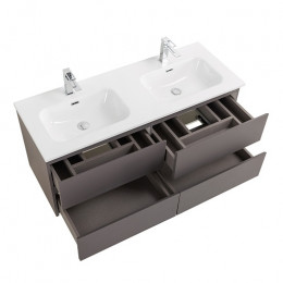 BelBagno Тумба с раковиной Kraft 120-2 подвесная Темно-Серый матовый с раковиной BB1200-2-ETL