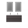 BelBagno Тумба с раковиной Kraft 120-2 подвесная Темно-Серый матовый с раковиной BB1200-2-ETL