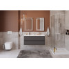 BelBagno Тумба с раковиной Kraft 120-2 подвесная Темно-Серый матовый с раковиной BB1200-2-ETL