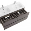 BelBagno Тумба с раковиной Kraft 120-2 подвесная Темно-Серый матовый с раковиной BB1200-2-ETL