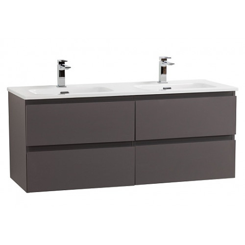 BelBagno Тумба с раковиной Kraft 120-2 подвесная Темно-Серый матовый с раковиной BB1200-2-ETL