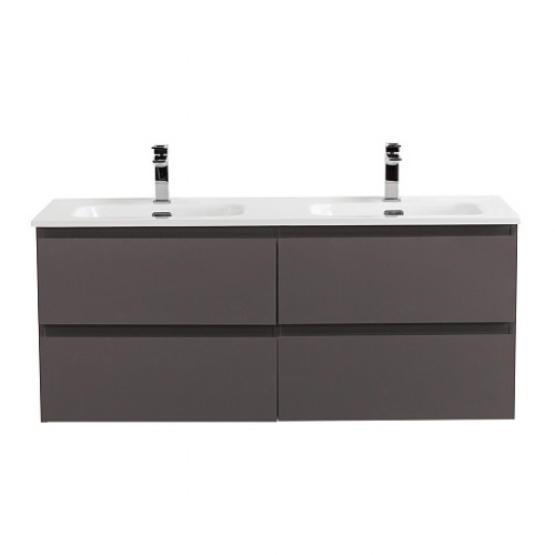 BelBagno Тумба с раковиной Kraft 120-2 подвесная Темно-Серый матовый с раковиной BB1200-2-ETL