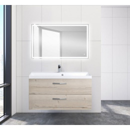 BelBagno Тумба с раковиной AURORA 1000 Rovere Galifax Bianco, ручки хром