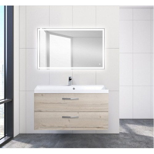 BelBagno Тумба с раковиной AURORA 1000 Rovere Galifax Bianco, ручки хром