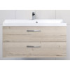BelBagno Тумба с раковиной AURORA 1000 Rovere Galifax Bianco, ручки хром
