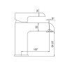 Смеситель для раковины Gappo G1003-6 черный/хром
