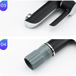 Смеситель для раковины Gappo G1003-6 черный/хром