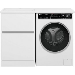 Misty Мебель для ванной с раковиной под стиральную машину Ингрид 120 L белая