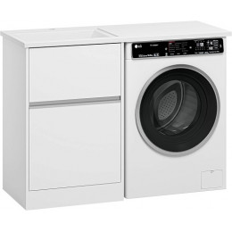 Misty Мебель для ванной с раковиной под стиральную машину Ингрид 120 L белая