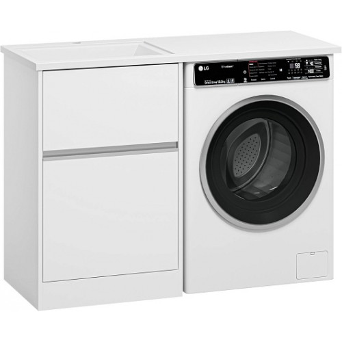 Misty Мебель для ванной с раковиной под стиральную машину Ингрид 120 L белая