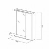 BelBagno Зеркало-шкаф MARINO-SPC-600/750-1A-BL-P-R Bianco Lucido