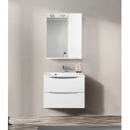 BelBagno Зеркало-шкаф MARINO-SPC-600/750-1A-BL-P-R Bianco Lucido