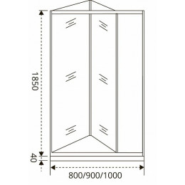 Good Door Душевое ограждение INFINITY SD-80-G-CH
