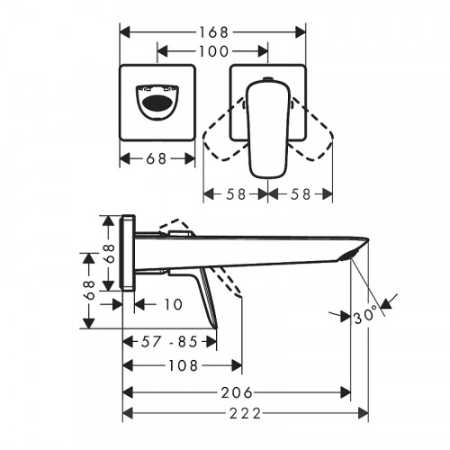 Смеситель для раковины Hansgrohe Logis Fine 71256000 хром