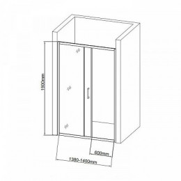 Aquanet Душевая дверь SD-1400A 140