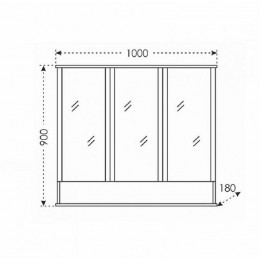 Зеркальный шкаф СаНта Вегас 100 см 700182