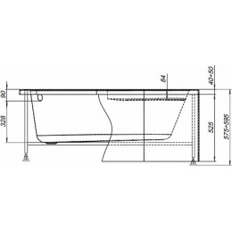 Aquanet Каркас для ванны Mia 140 L