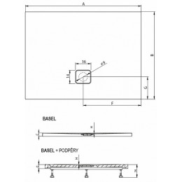 Riho Душевой поддон Basel 418 140х90 черный глянец