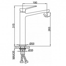Смеситель для раковины Frap F1062-2 черный