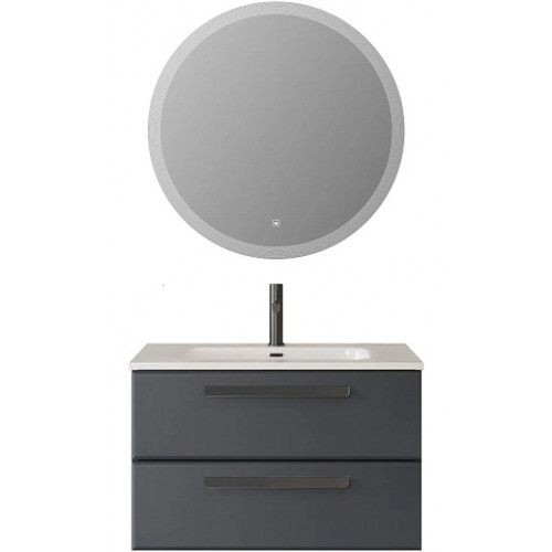 BelBagno Мебель для ванной Eco Cer-N 80 CZR-8095-80 grafito ручки матовые чёрные