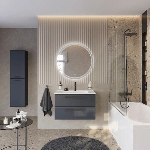 BelBagno Мебель для ванной Eco Cer-N 80 CZR-8095-80 grafito ручки матовые чёрные