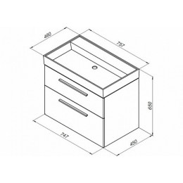 Aquanet Мебель для ванной Nova 75 белая