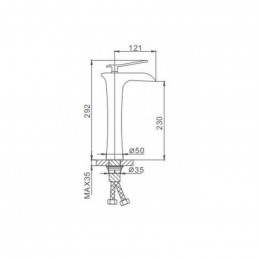 Смеситель для раковины Frap F1052-53 белый/хром