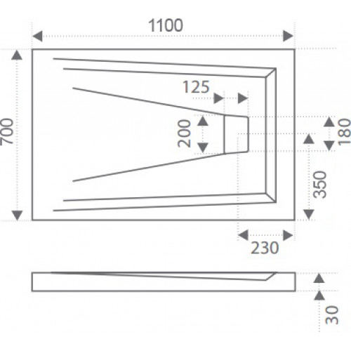 Good Door Поддон для душа Атриум 110x70