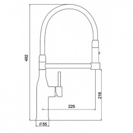 Смеситель для кухни с гибким изливом Gappo G4398-55 сатин