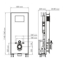 Система инсталляции для унитазов Glan 66TLT.010.ME.BL.PB03