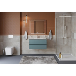 BelBagno Тумба с раковиной Kraft 80 подвесная Голубой матовый