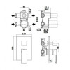 Смеситель для душа Paffoni Level LES018ST/M 280453 сталь