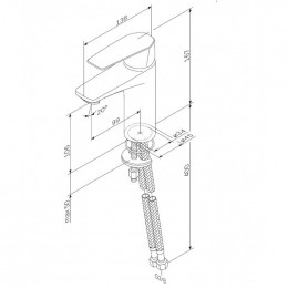 Смеситель для раковины Am.Pm Gem F90A02122 черный