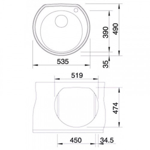 Мойка Blanco Rondo Val 513313 сталь полированная