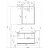 Акватон Тумба с раковиной Терра 85 дуб кантри/антрацит