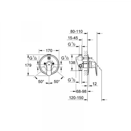 Смеситель для ванны Grohe Eurosmart Cosmopolitan 32879000