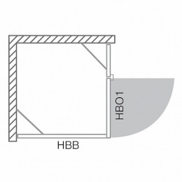 Roltechnik Душевая дверь HBO1/1200 распашная