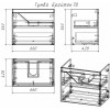 Бриклаер Тумба с раковиной Брайтон 80 (Комо) белая матовая/дуб кера