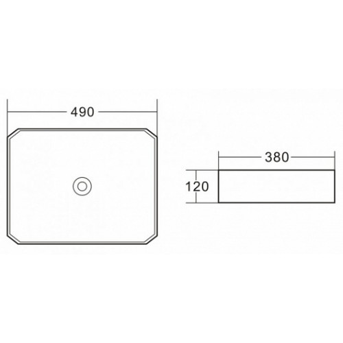 BelBagno Накладная раковина BB1321 49 см