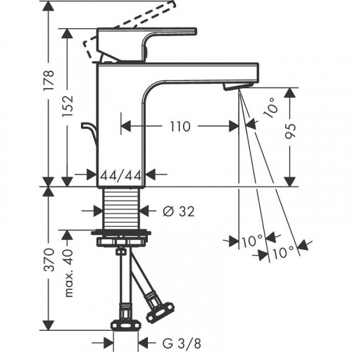 Смеситель для раковины Hansgrohe Vernis Shape 71568000 хром