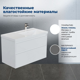 Aquanet Мебель для ванной Nova Lite 2.0 100 R подвесная белая