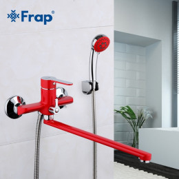 Смеситель для ванны Frap F2243 красный/хром