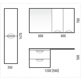 Зеркало Corozo Алиот 60 SD-00000604 белое