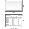 Зеркало Corozo Классика 120 LED SD-00000815,белый