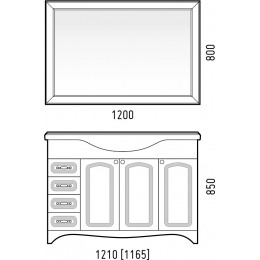 Зеркало Corozo Классика 120 LED SD-00000815,белый