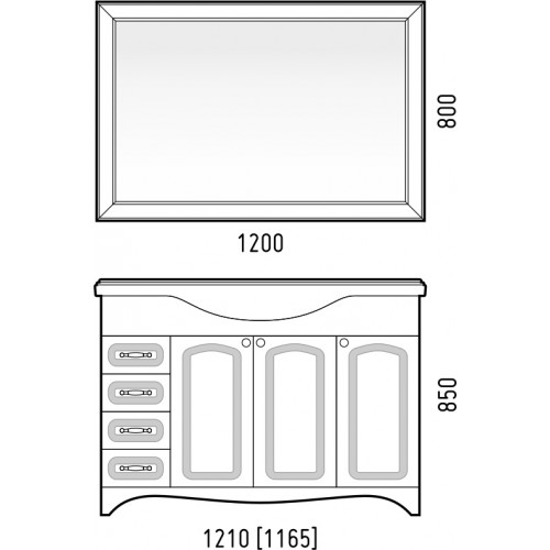 Зеркало Corozo Классика 120 LED SD-00000815,белый